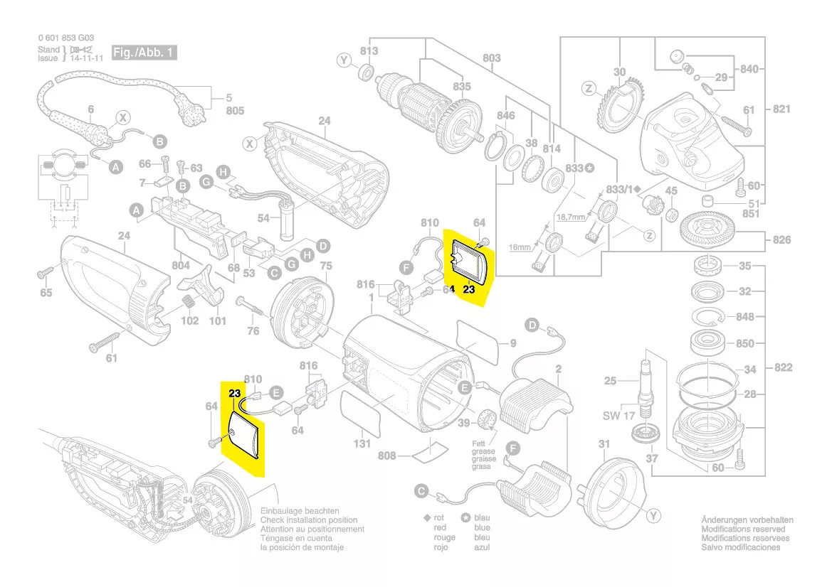 couvercle trappe pour balais charbon réf. 1 618 B00 802 Bosch